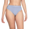 Warner's No Pinching No Problems Digfree Comfort Waist With Lace Microfiber Hi-cut 5109j In Blue