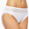 Warner's No Pinching No Problems Digfree Comfort Waist With Lace Microfiber Hi-cut 5109j In White