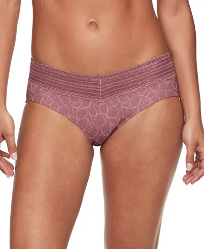 Warner's Warners No Pinching, No Problems Dig-free Comfort Waist With Lace Microfiber Hipster 5609j In Purple