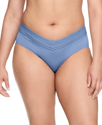Warner's No Pinching No Problems Lace Hipster Underwear 5609j In Blue
