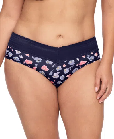 Warner's No Pinching No Problems Lace Hipster Underwear 5609j In Blue