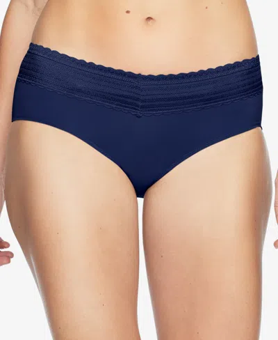 Warner's No Pinching No Problems Lace Hipster Underwear 5609j In Blue