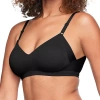 Warner's No Side Effects Underarm And Back-smoothing Comfort Wireless Lift T-shirt Bra Rn2231a In Black