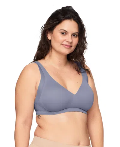 Warner's Warners No Side Effects Underarm And Back-smoothing Comfort Wireless Lightly Lined T-shirt Bra Ra223 In Blue