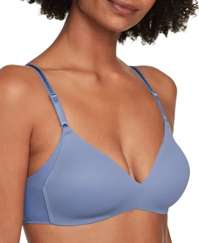 Warner's Warners No Side Effects Underarm-smoothing Comfort Wireless Lightly Lined T-shirt Bra 1056 In Periwinkle