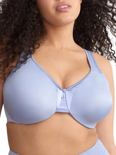 Warner's Signature Support Satin Bra In Periwinkle