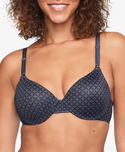 Warner's Warners This Is Not A Bra Cushioned Underwire Lightly Lined T-shirt Bra 1593 In Gray Geo P