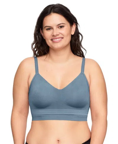 Warner's Women's Easy Does It Seamless Longline Bra Rm5501a In Blue