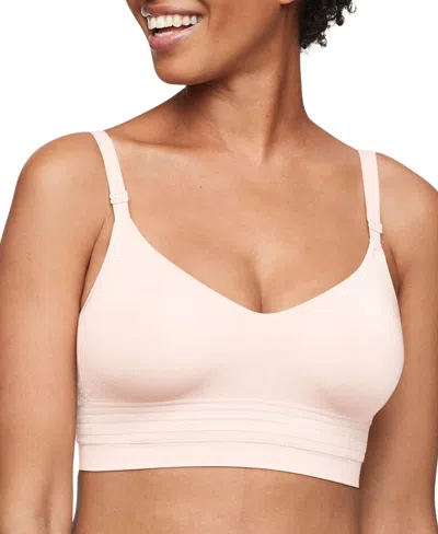 Warner's Women's Easy Does It Seamless Longline Bra Rm5501a In Rosewater