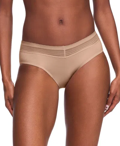 Warner's Women's No Pinching, No Problems Cotton Blend Dig-free Comfort Hipster Panty, Wrw263hp02j658 In Toasted Almond