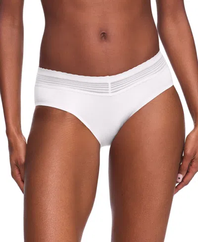 Warner's Women's No Pinching, No Problems Cotton Blend Dig-free Comfort Hipster Panty, Wrw263hp02j658 In White