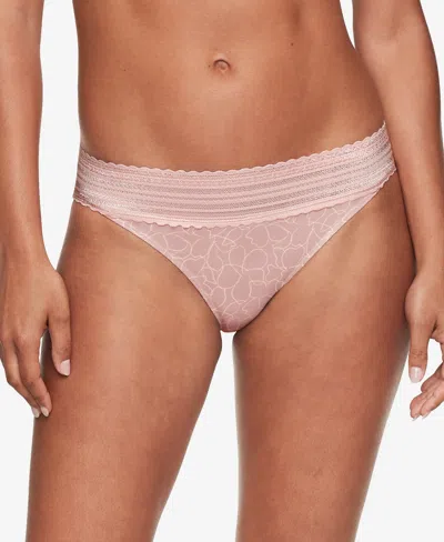 Warner's Women's No Pinching, No Problems Lace Bikini Underwear 5509 In Chalkfloral Blush
