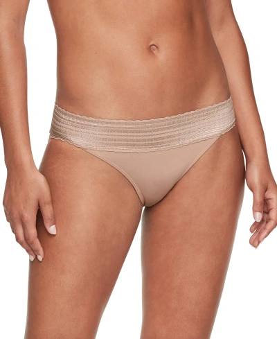 Warner's Women's No Pinching, No Problems Lace Bikini Underwear 5509 In Toasted Almond