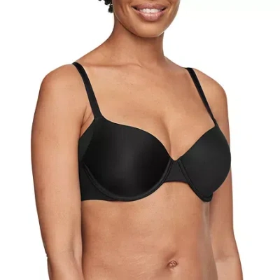 Warner's Women's No Side Effects Seamless Comfort Underwire T-shirt Bra-ra3061a In Black