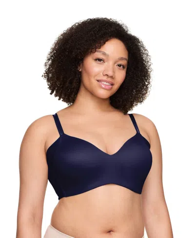 Warner's Women's No Side Effects Underarm-smoothing Wireless Bra Rm3061a In Blue