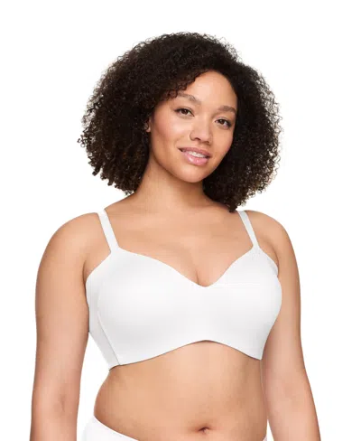Warner's Women's No Side Effects Underarm-smoothing Wireless Bra Rm3061a In White