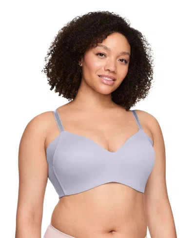 Warner's Women's No Side Effects Underarm-smoothing Wireless Bra Rm3061a In Blue