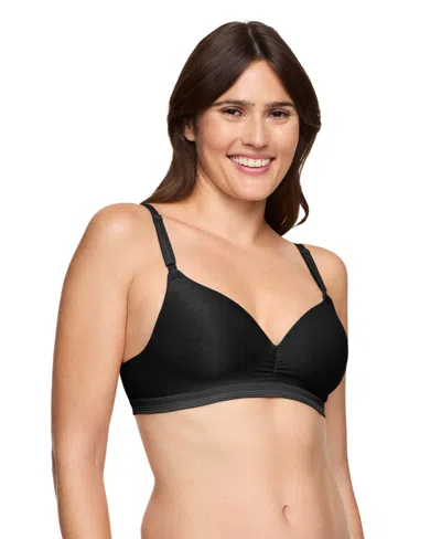 Warner's Warners Cloud 9 Super Soft Wireless Lightly Lined Comfort Bra 1269 In Black