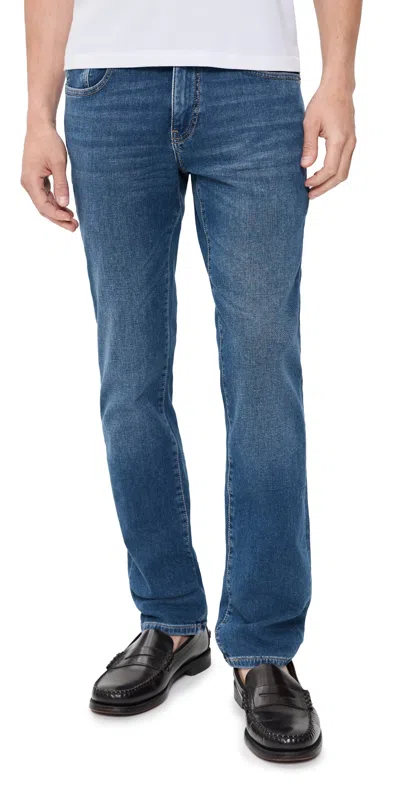 Warp & Weft Ams Slim Straight Jeans Point Blank In Blue