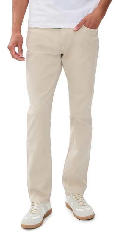 Warp & Weft Ams Slim Twill Pants Beige Stone In Neutral
