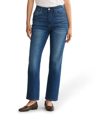 Warp & Weft Ase Straight Jean In Rolling River In Blue