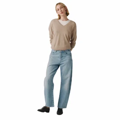 Warp & Weft Bna New Romantics Soft Curve Barrel Jeans In Blue