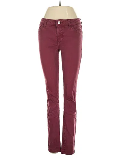 Pre-owned Warp & Weft Jeans In Burgundy