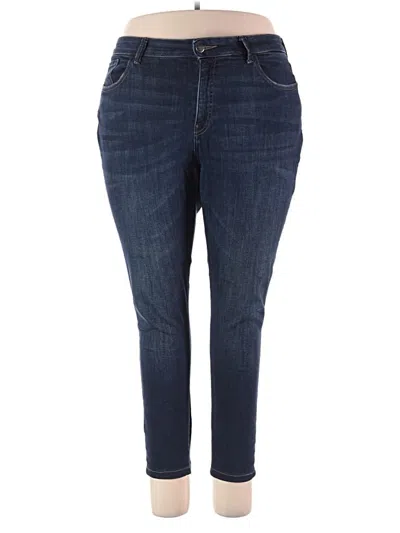 Pre-owned Warp & Weft Jeggings In Blue