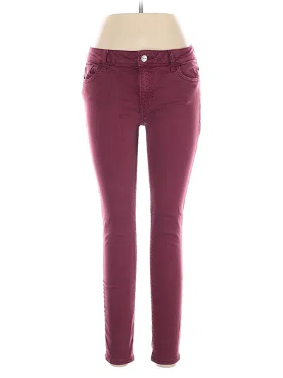 Pre-owned Warp & Weft Jeggings In Burgundy