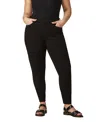 Warp & Weft Jfk Plus Mid Rise Skinny Jean In Black In Black