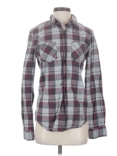 Pre-owned Warp & Weft Long Sleeve Button Down Shirt In Gray
