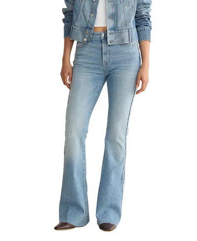 Warp & Weft Mia Flare Jean In Crossroads In Blue