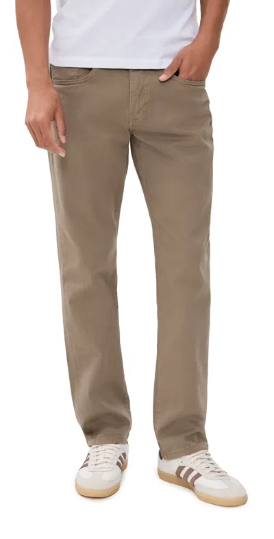 Warp & Weft Ord Straight Twill Pants Teak In Brown