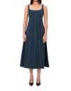 Warp & Weft Psa Denim Maxi Dress In Under Pressure