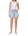 Warp & Weft Vvi Relaxed Jean Short In Windows Down In Blue