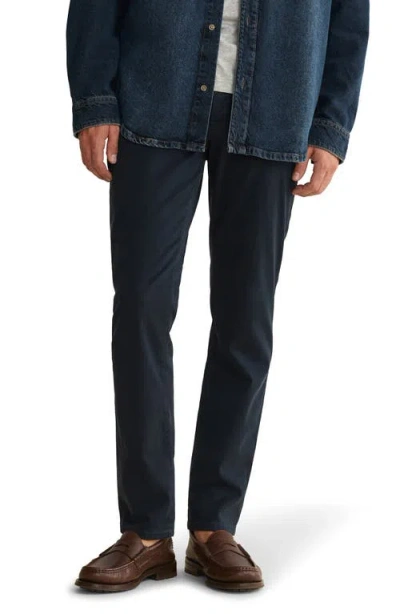 Warp & Weft Warp+weft Ams Slim Cotton Stretch Twill 5-pocket Pants In Blue