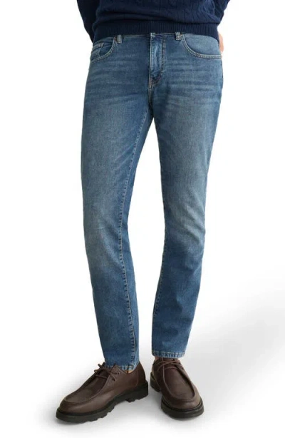 Warp & Weft Warp+weft Ams Slim Knit Jeans In Blue