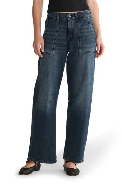 Warp & Weft Warp+weft Bna Soft Curve Barrel Jeans In Blue