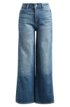 Warp & Weft Warp+weft High Waist Wide Leg Jeans In Blue