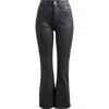 Warp & Weft Warp+weft Nao Coated High Waist Bootcut Jeans In Blue