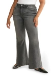 Warp & Weft Warp+weft Nao High Waist Bootcut Jeans In Gray