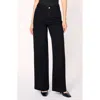 Warp & Weft Warp+weft Nce High Waist Wide Leg Jeans In Black