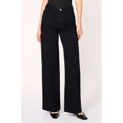 Warp & Weft Warp+weft Nce High Waist Wide Leg Jeans In Black