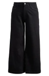 Warp & Weft Warp+weft Nce High Waist Wide Leg Jeans In Black