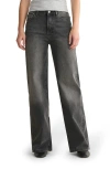 Warp & Weft Warp+weft Nce High Waist Wide Leg Jeans In Gray