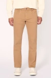 Warp & Weft Warp+weft Ord Straight Leg Twill Pants In Brown