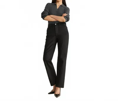 Warp & Weft Women's Ase Stretch Jean In Coated Noir In Multi