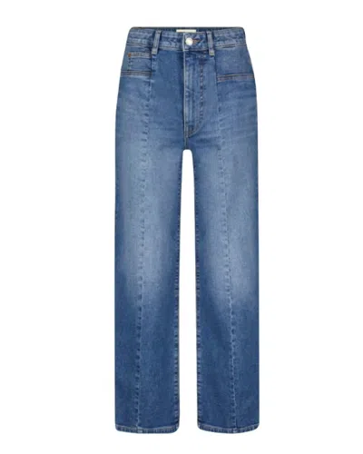 Warp & Weft Women's Knit Wide Leg Jeans In Carbon Blue