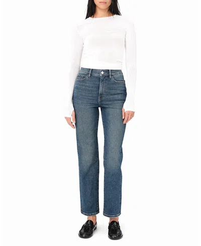 Warp & Weft Ase High Rise Straight Jean In Streetwise