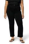 Warp & Weft Ase Plus Stretch High Rise Straight Jean In Jet Black In Jet Black